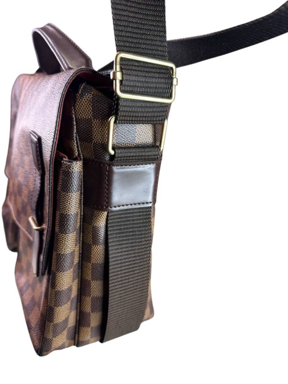 Louis Vuitton Broadway Brown Check Messenger Bag with Shoulder Strap - Picture 4 of 11